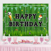 Lofaris Football Field Grass Sport Theme Birthday Backdrop